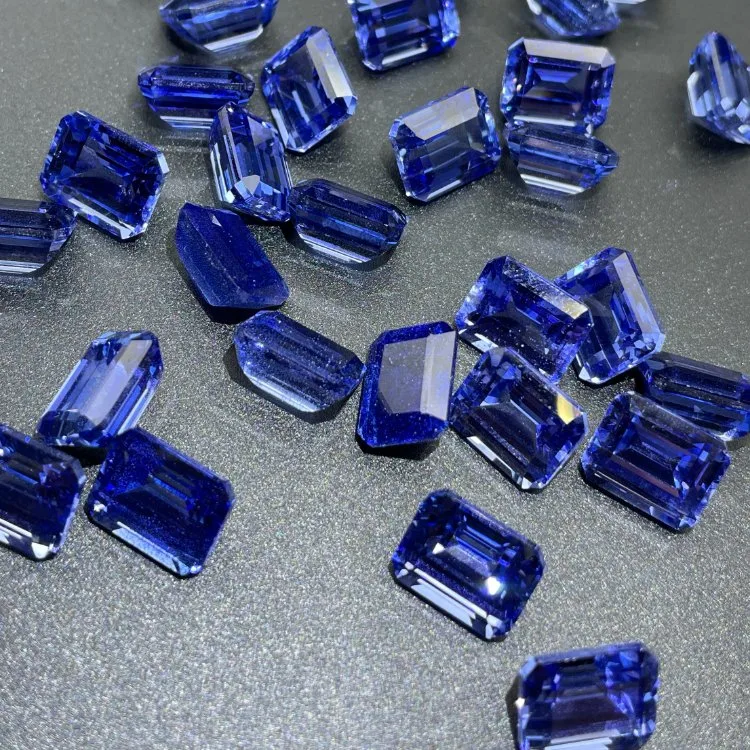 Czochralski Method Lab Created Cushion Shape Sapphire for Jewelry Setting