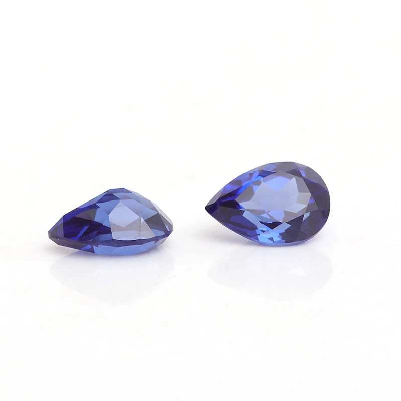 Certified Natural Ceylon Blue Sapphire Pear Faceted Precious-Gemstone