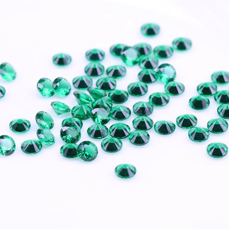 Nano Sital Emerald Color Loose Faceted Round Gemstone for Jewelry Setting