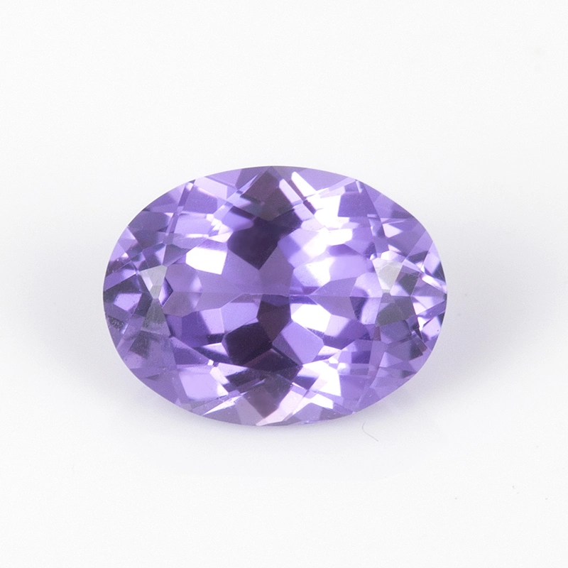 Oval Light Purple Lab Created Sapphire Corundum Synthetic Sapphire Light Purple Lab Grown Sapphire