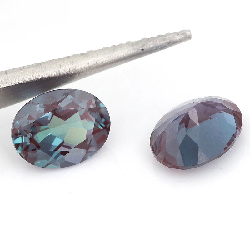 C Created Grc Certificate Color Change Pear Cut 1 Carat Lab Grown Alexandrite Gemstone